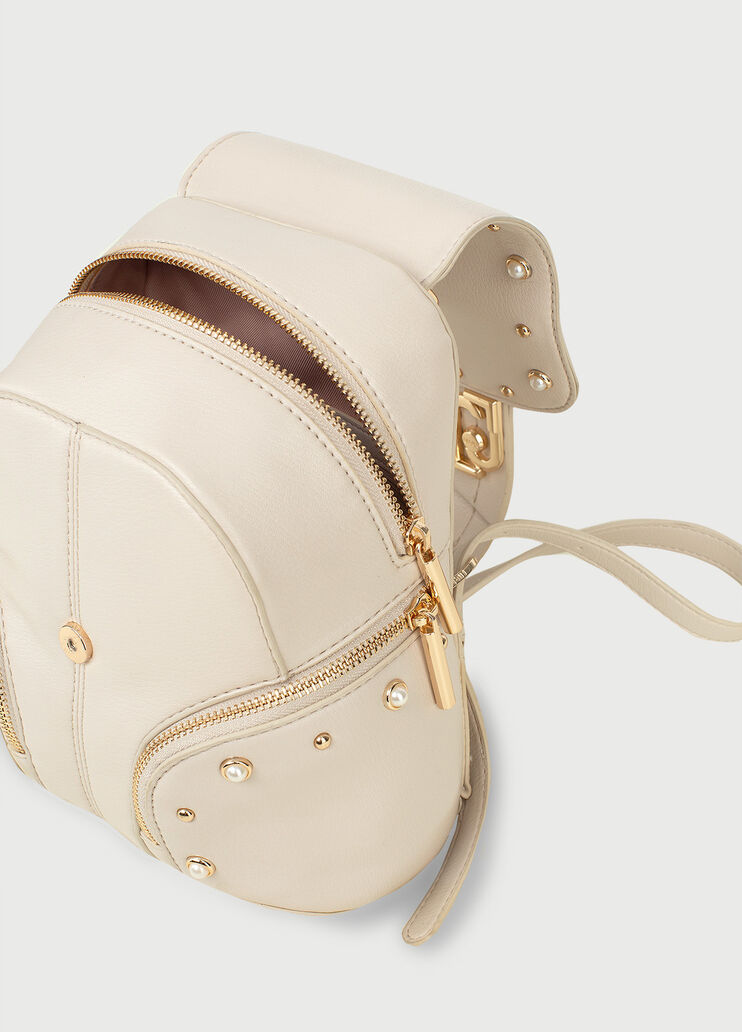 Mochila con logotipo champagne Liu Jo - large image number 3