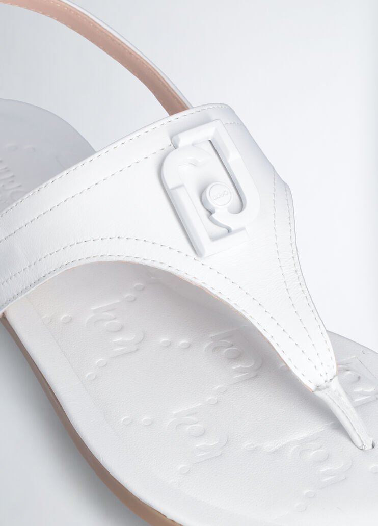 Leather flip-flop sandals