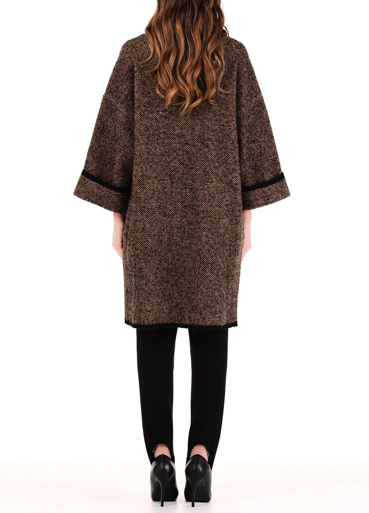 Cappotto lungo in maglia nero e cammello Liu Jo - large image number 1