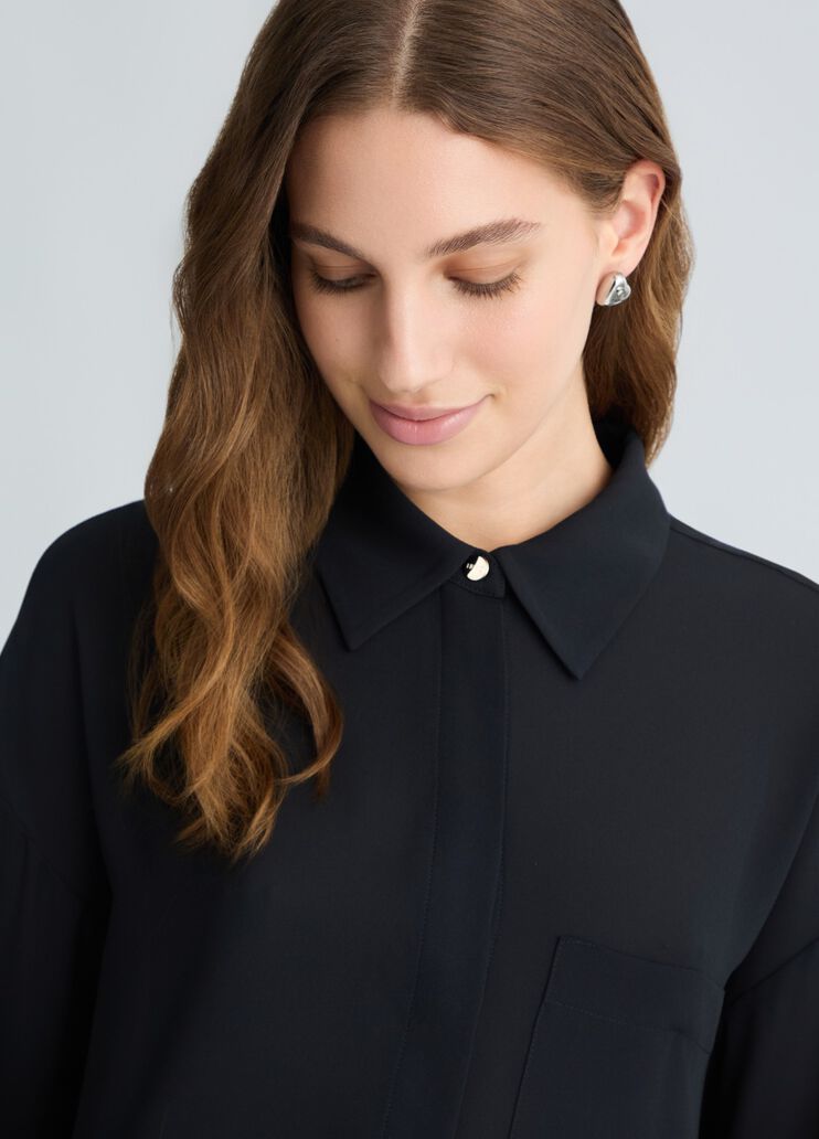 Oversized shirt black Liu Jo - large image number 4 Oversized shirt black Liu Jo - large image number 4