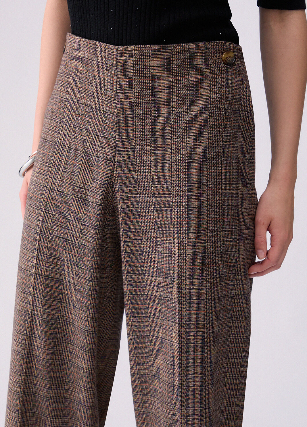 Straight-leg trousers tartan Liu Jo - large image number 4