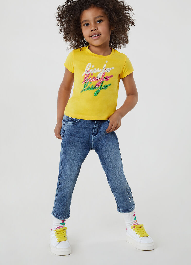 Джинсы скинни для девочек синий деним Liu Jo - large image number 2