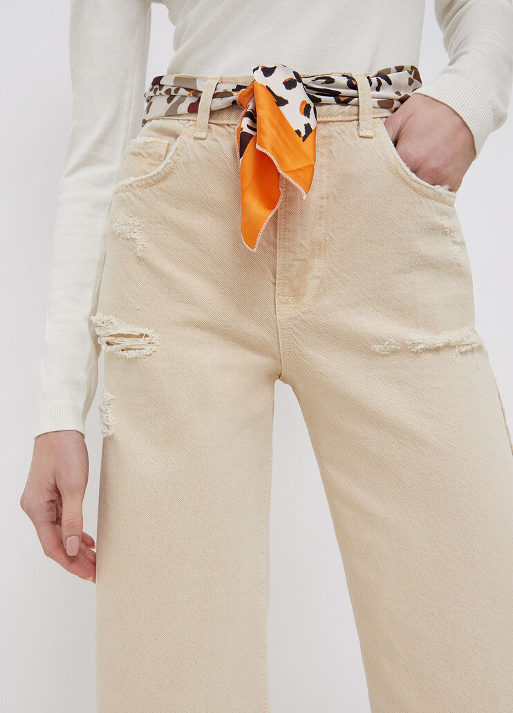 High-rise flared trousers ivory Liu Jo - large image number 2