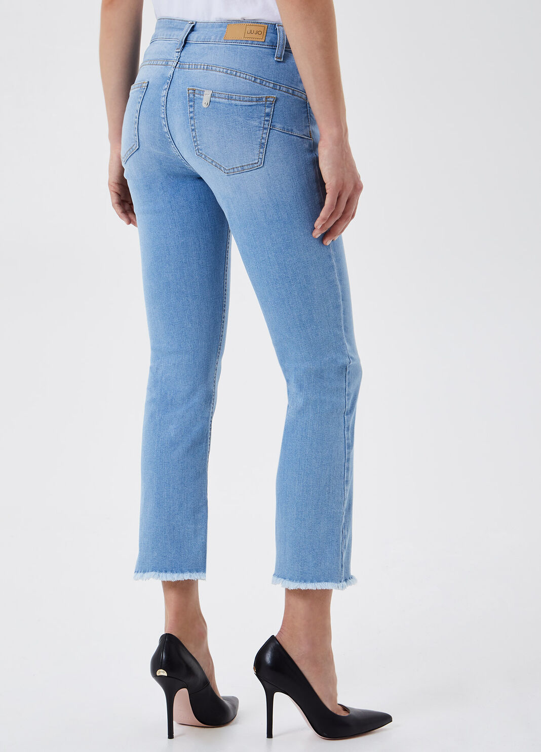 Cropped bell-bottom jeans Blue Denim Liu Jo - large image number 1