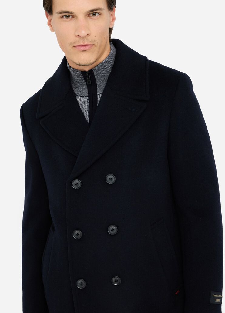 Wool and cashmere peacoat dark blue Liu Jo - medium