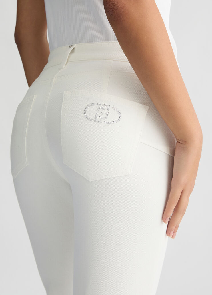 White bootcut jeans white wool Liu Jo - large image number 4 White bootcut jeans white wool Liu Jo - large image number 4