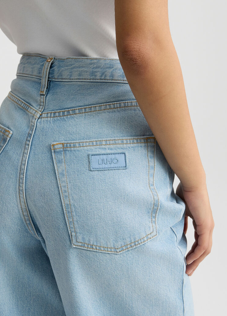 Denim Bermuda shorts blue denim Liu Jo - large image number 4 Denim Bermuda shorts blue denim Liu Jo - large image number 4