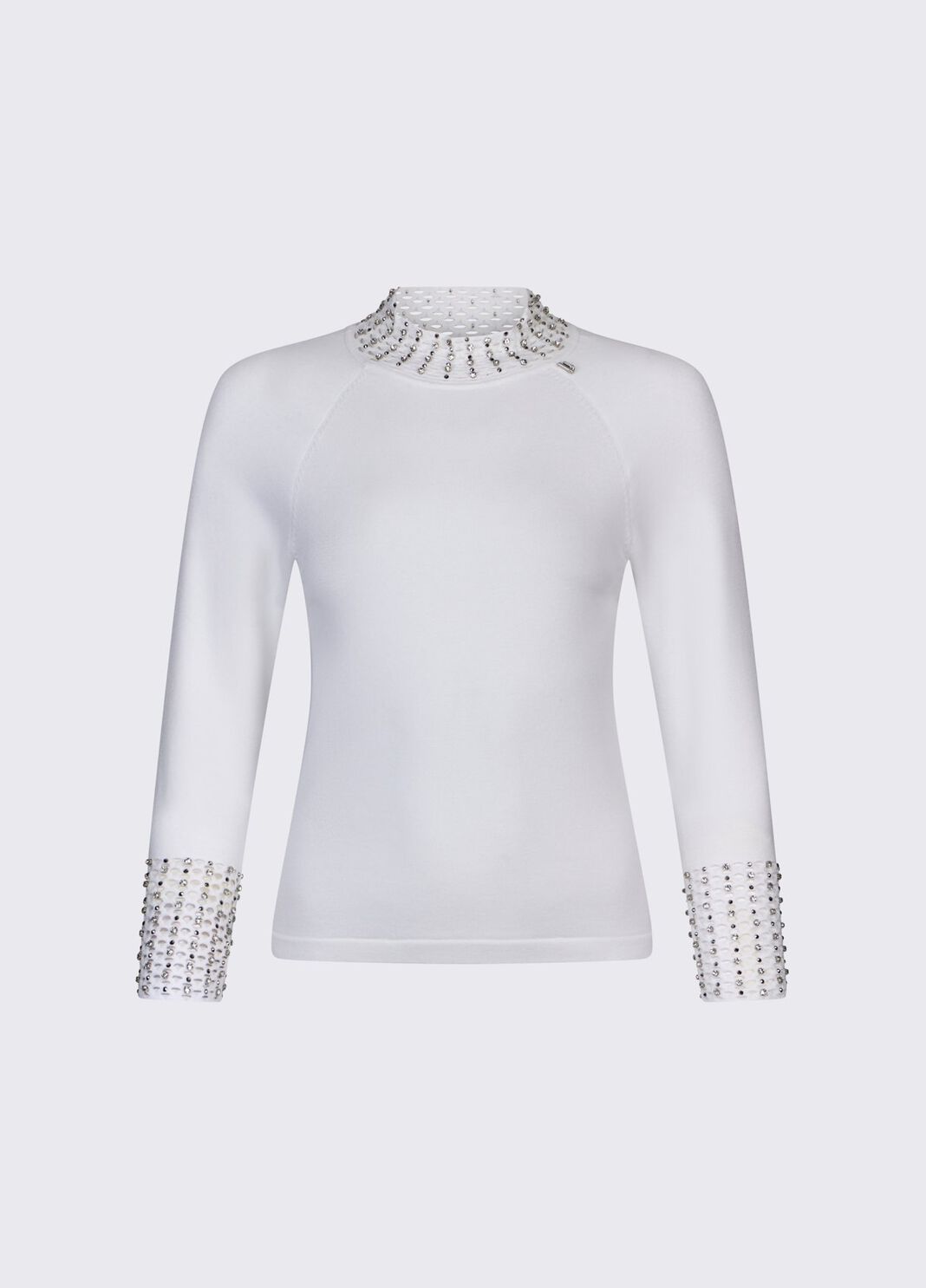 Oberteil mit Cut-out und Schmuckstickereien Wei&szlig; Liu Jo - large image number 6