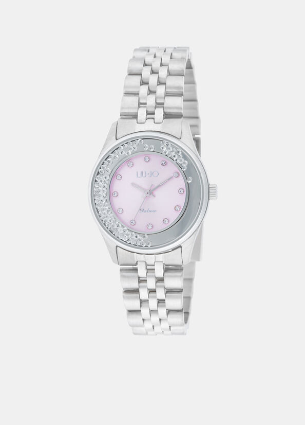 Steel watch with diamantés pink Liu Jo - large image number 0