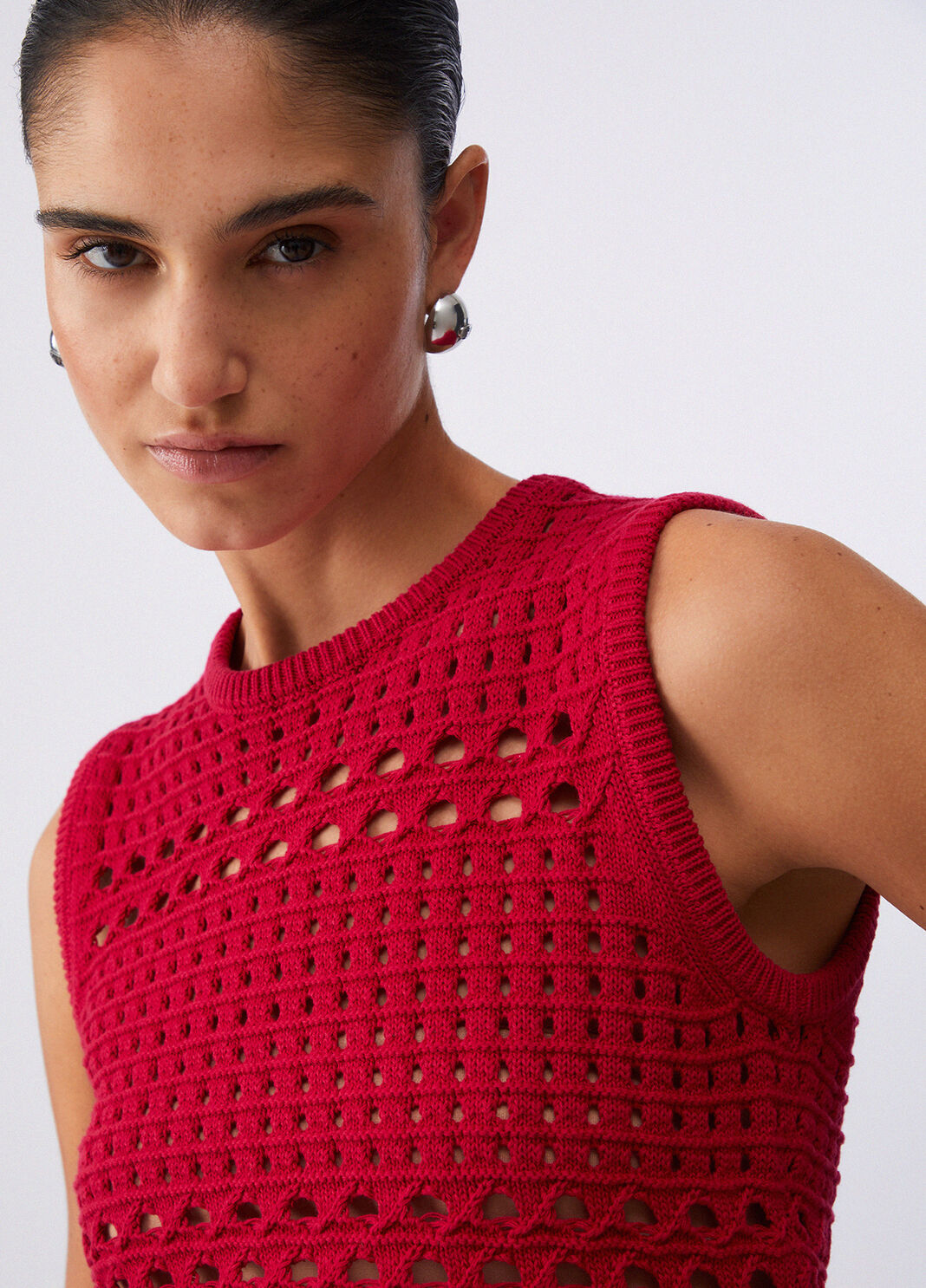 Geh&auml;keltes Top Rot Liu Jo - large image number 4