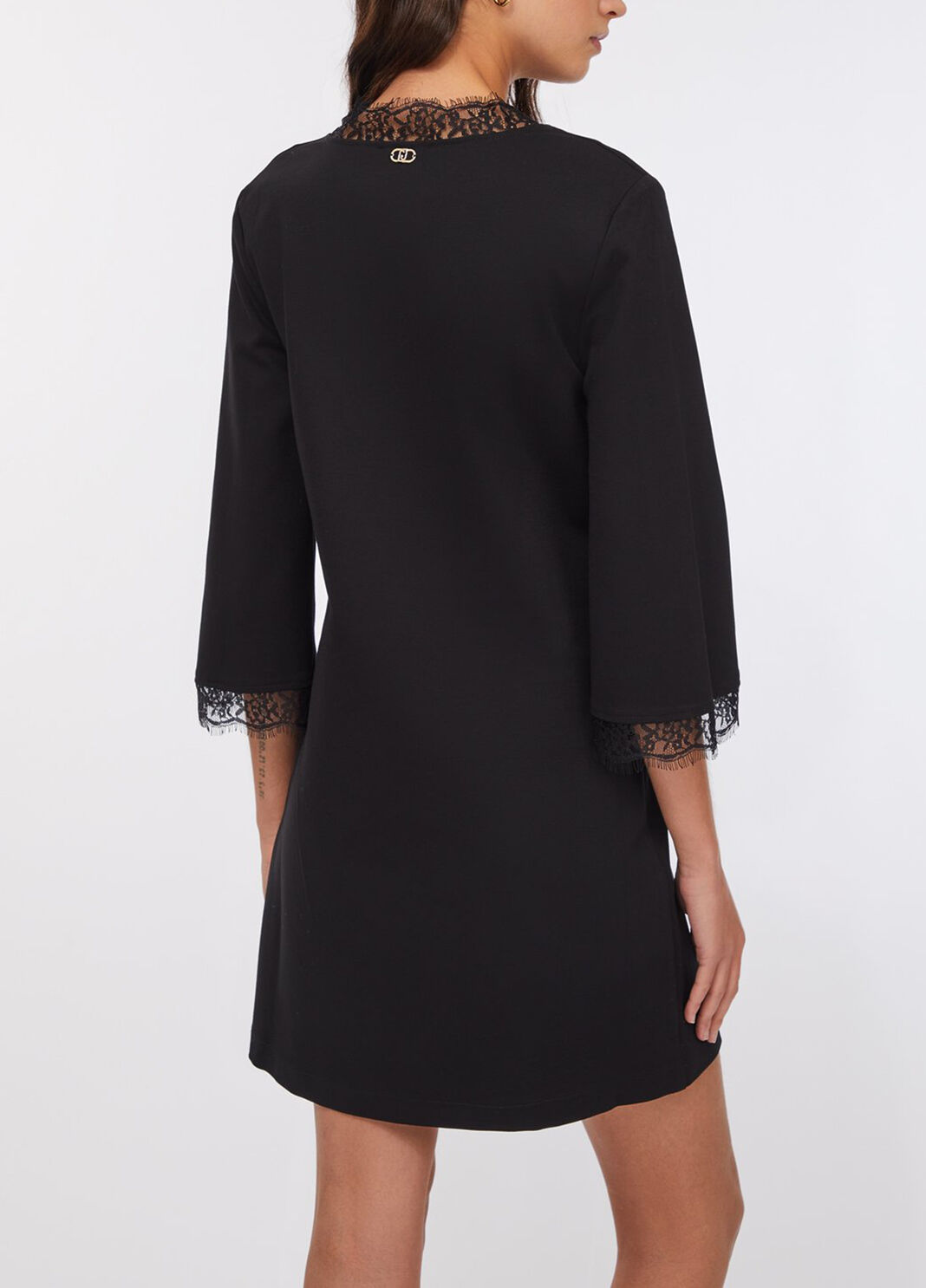 Short dress with details in lace black Liu Jo - large image number 1
