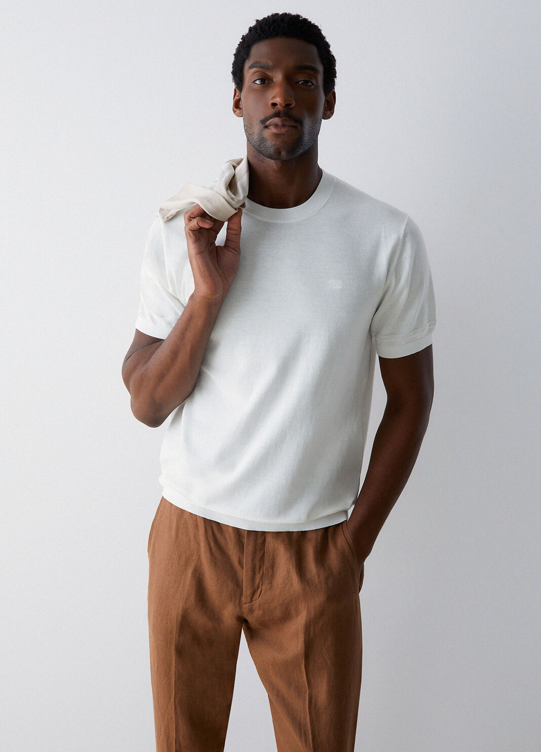 T-shirt in cr&ecirc;pe di cotone bianco Liu Jo - large image number 2