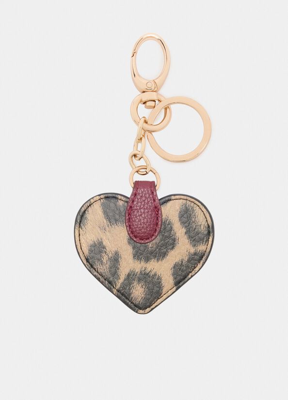 Keyring with animal-print heart leopard print Liu Jo - large image number 1