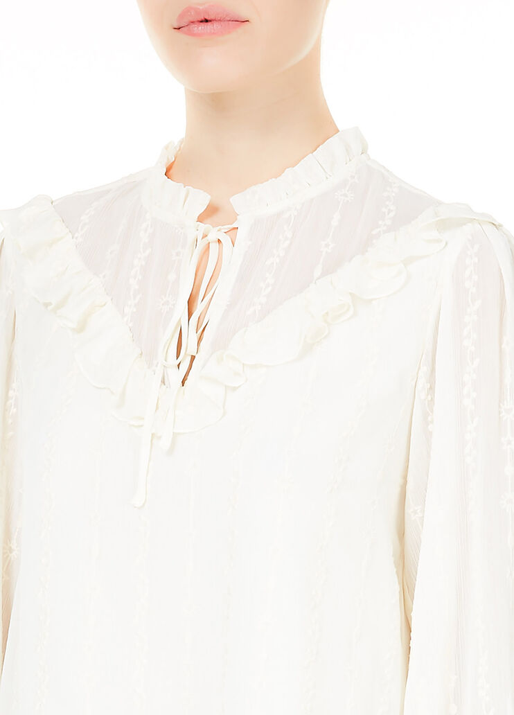 Camicia con ricami Bianco lana Liu Jo - large image number 2