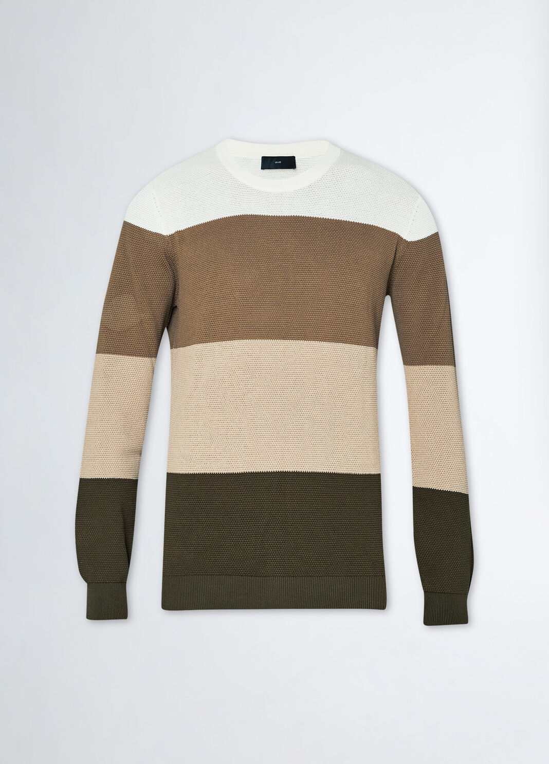 Jersey a rayas en crep&eacute; blanco Liu Jo - large image number 6