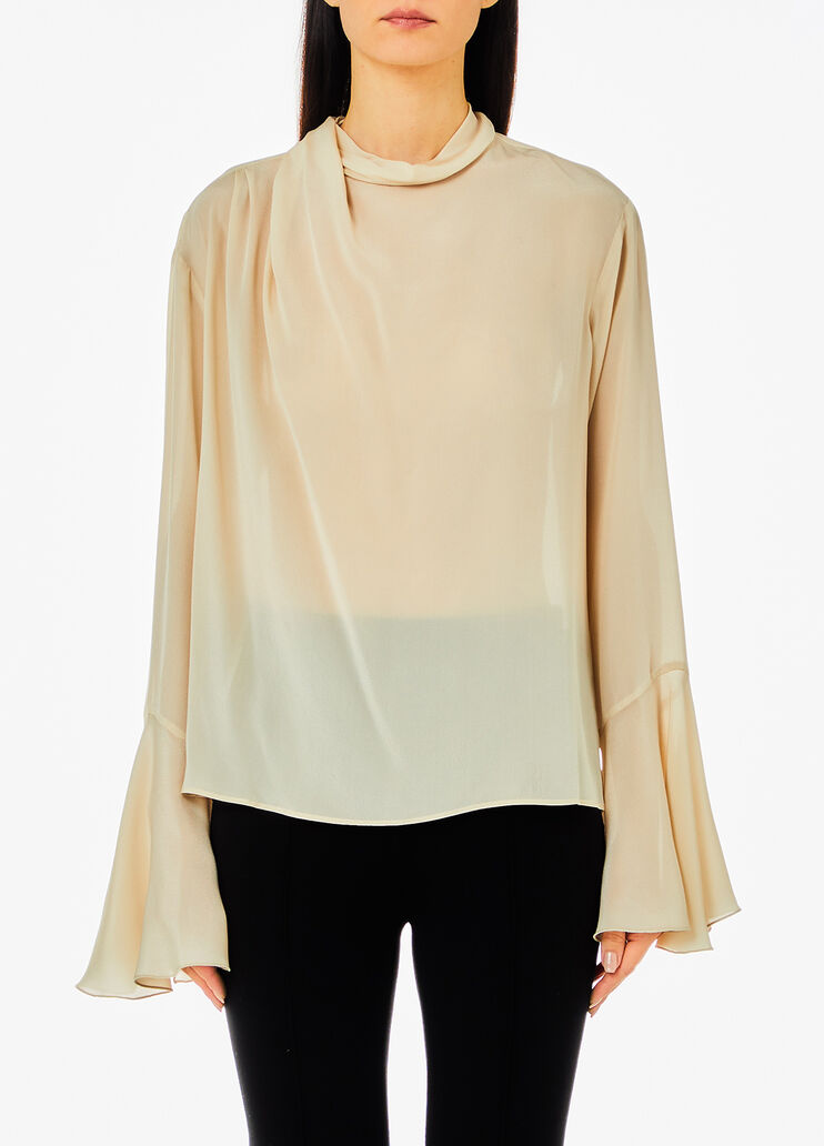 Blusa in seta beige Liu Jo - large image number 0
