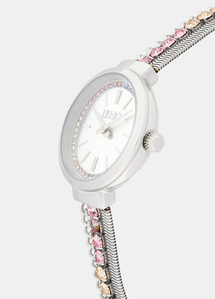Multi-strand watch with diamant&eacute;s silver tone Liu Jo - medium