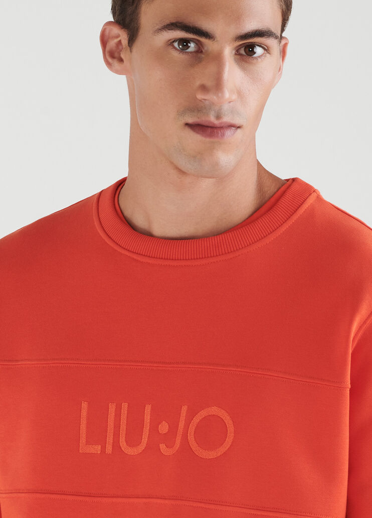 Sweatshirt with logo Orange Liu Jo - large image number 2 Sweatshirt with logo Orange Liu Jo - large image number 2