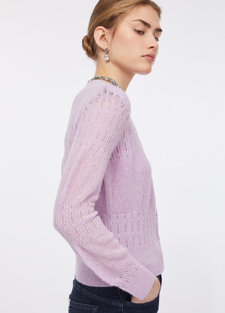 Wool and alpaca cardigan lilac Liu Jo - large image number 4