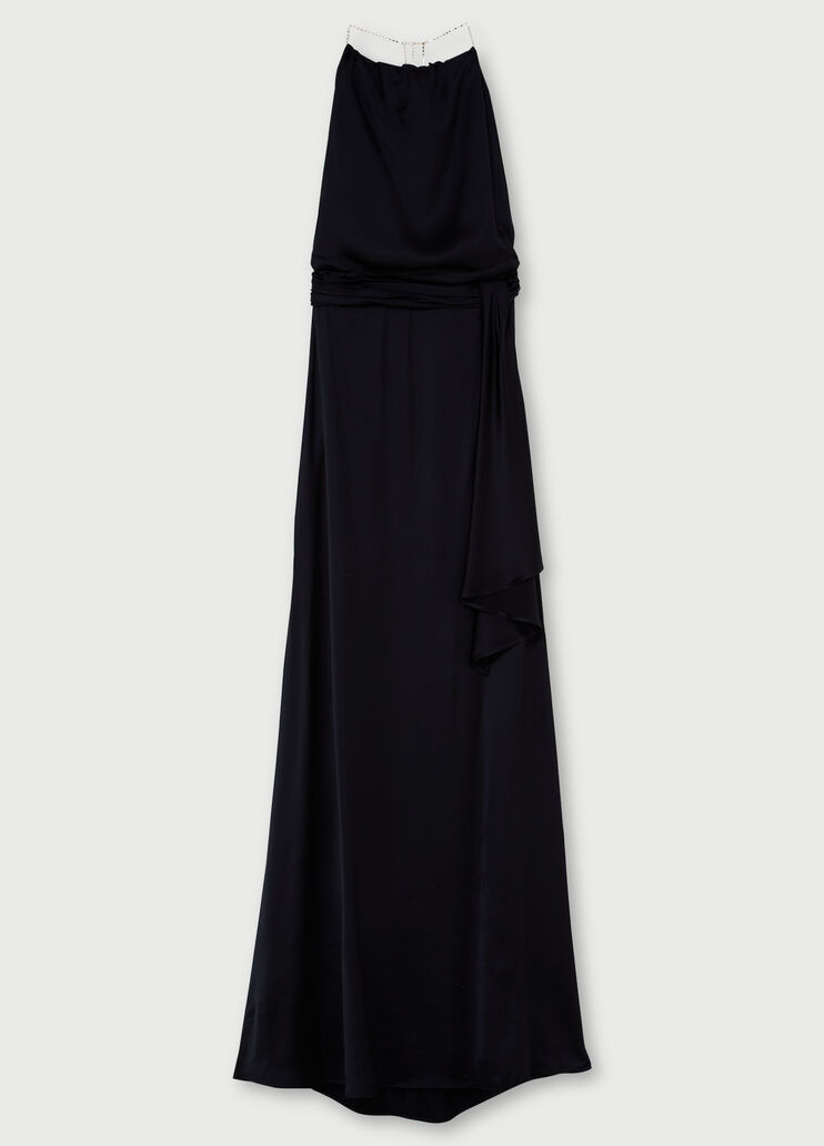 Long satin dress Black Liu Jo - large image number 4 Long satin dress Black Liu Jo - large image number 4