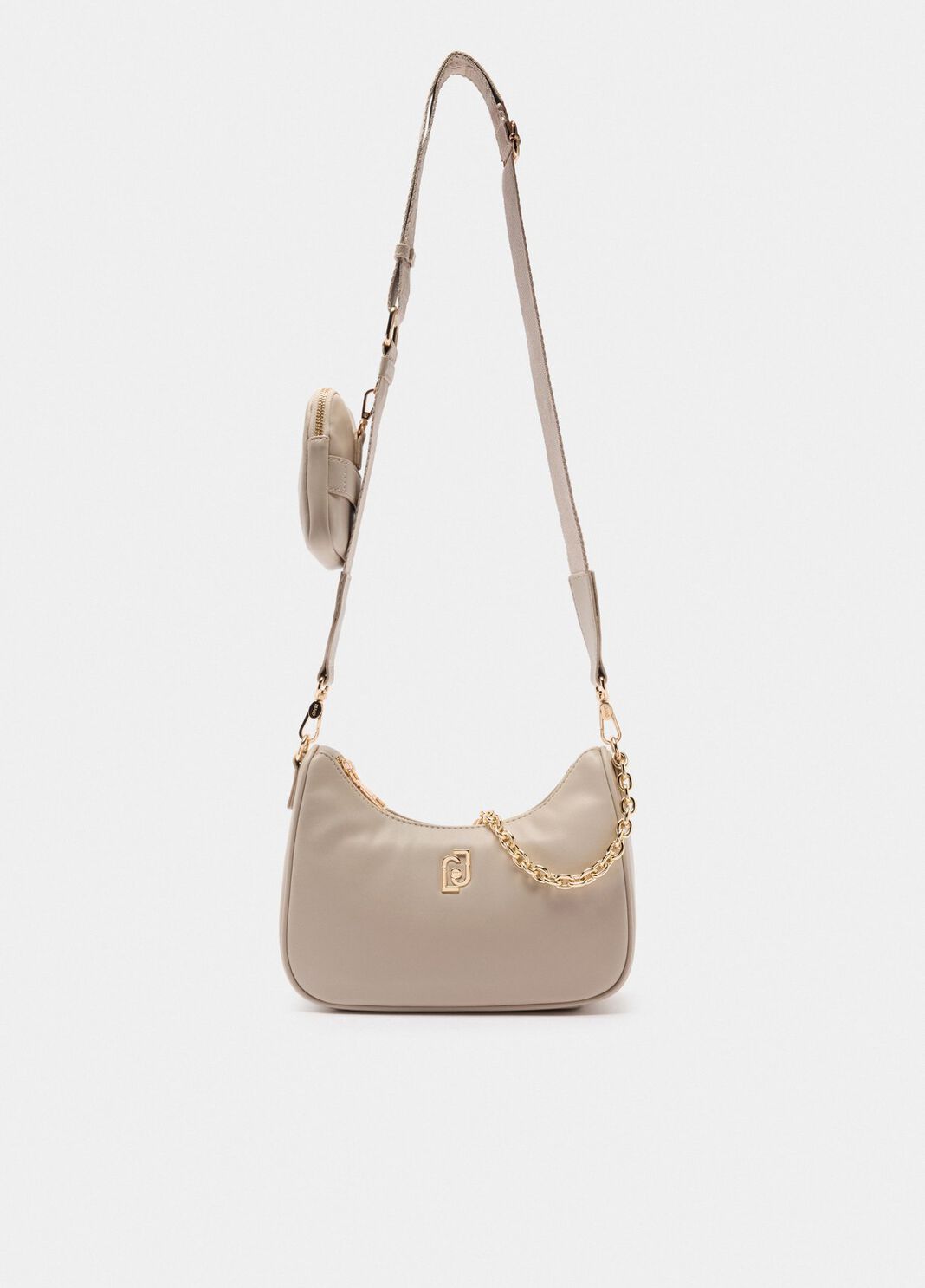 Borsa hobo piccola con catena beige Liu Jo - large image number 0
