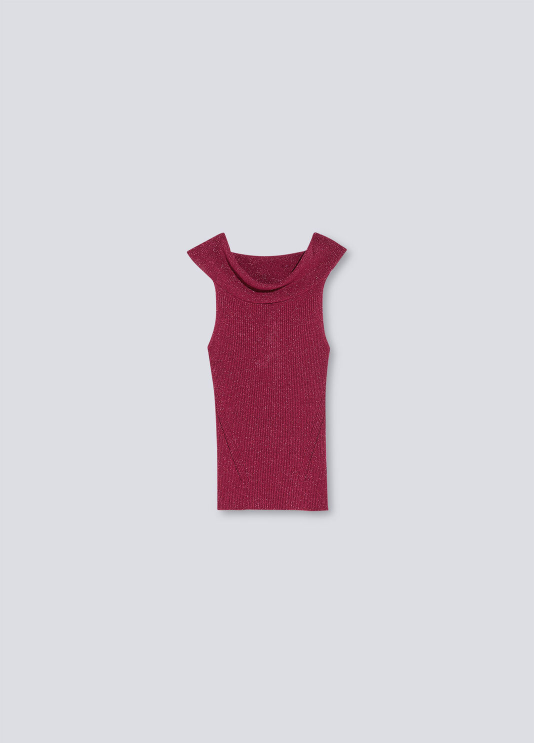 Lurex&reg; top with bardot neckline magenta Liu Jo - large image number 4