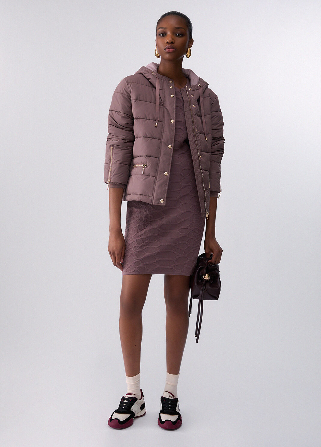 Matte Nylon Jacket dark pink Liu Jo - large image number 5