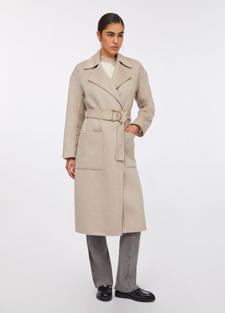 Wool coat with belt beige Liu Jo - large image number 0