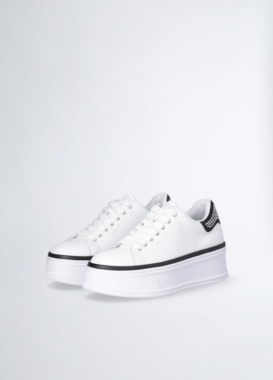 Sneakers en cuir avec strass noir Liu Jo - large image number 5