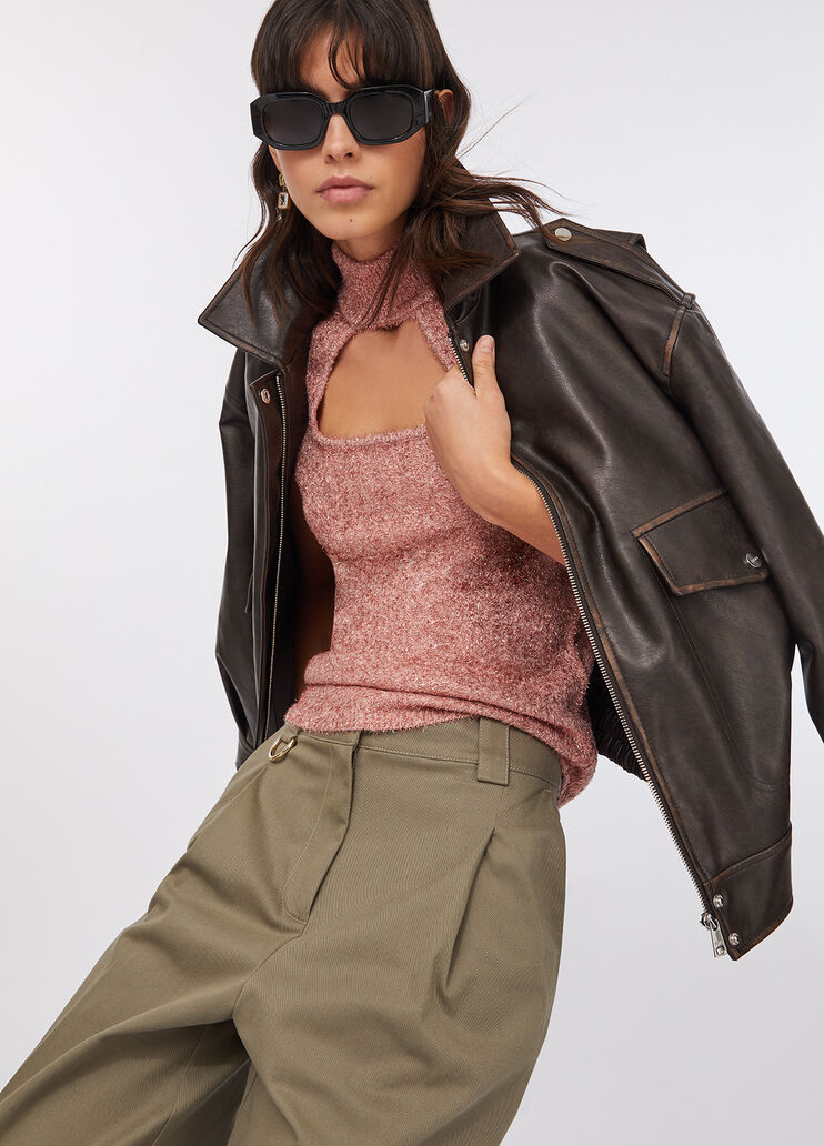 Top mit Cutout Camel Liu Jo - medium