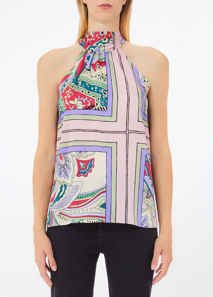 Printed satin top spring foulard Liu Jo - medium