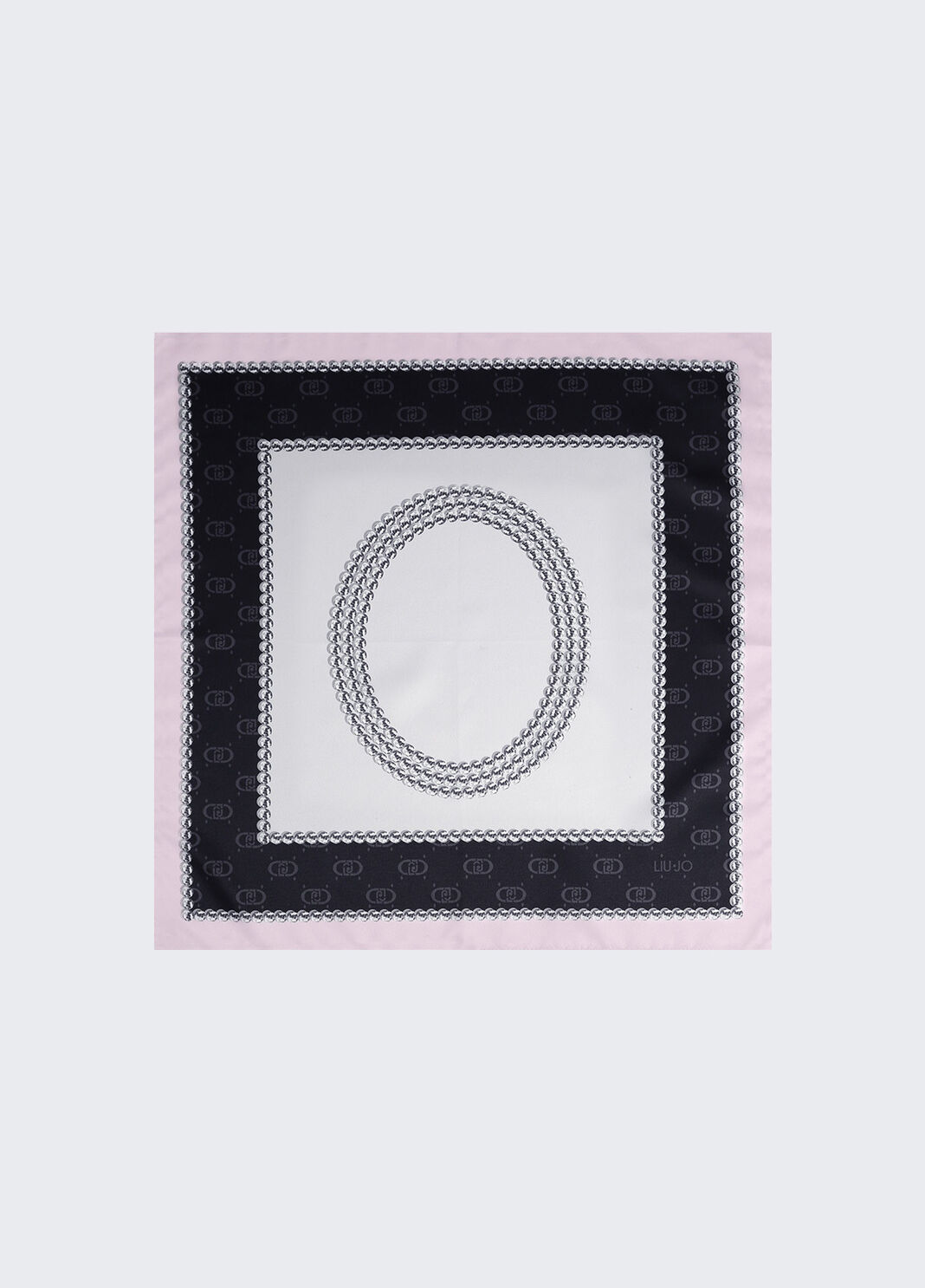 Scarf with O-letter motif black Liu Jo - large image number 1