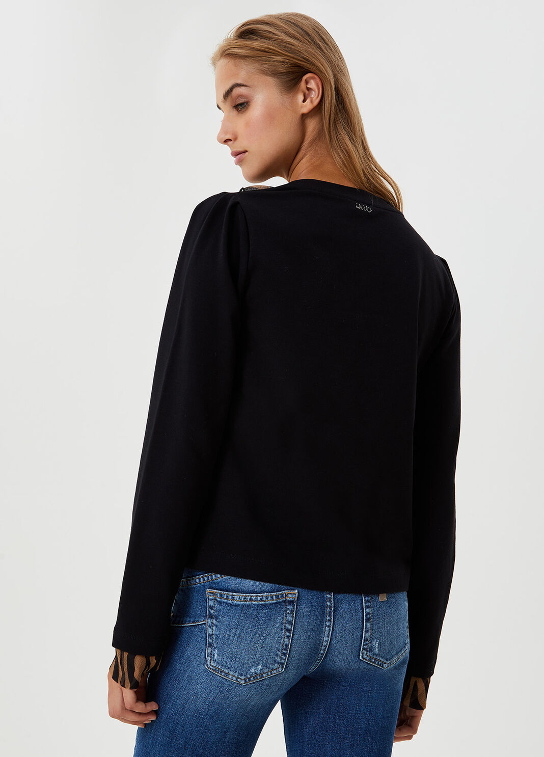 Sudadera con volantes Negro Liu Jo - large image number 1