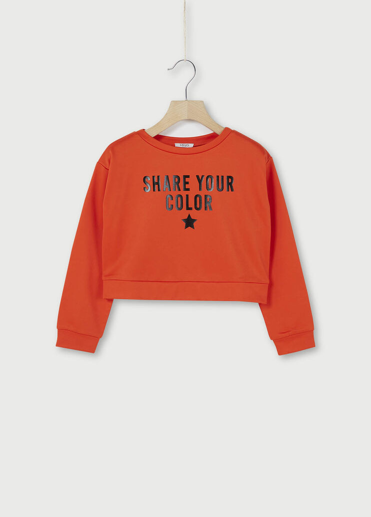 Sweatshirt with print Orange Liu Jo - large image number 0 Sweatshirt with print Orange Liu Jo - large image number 0