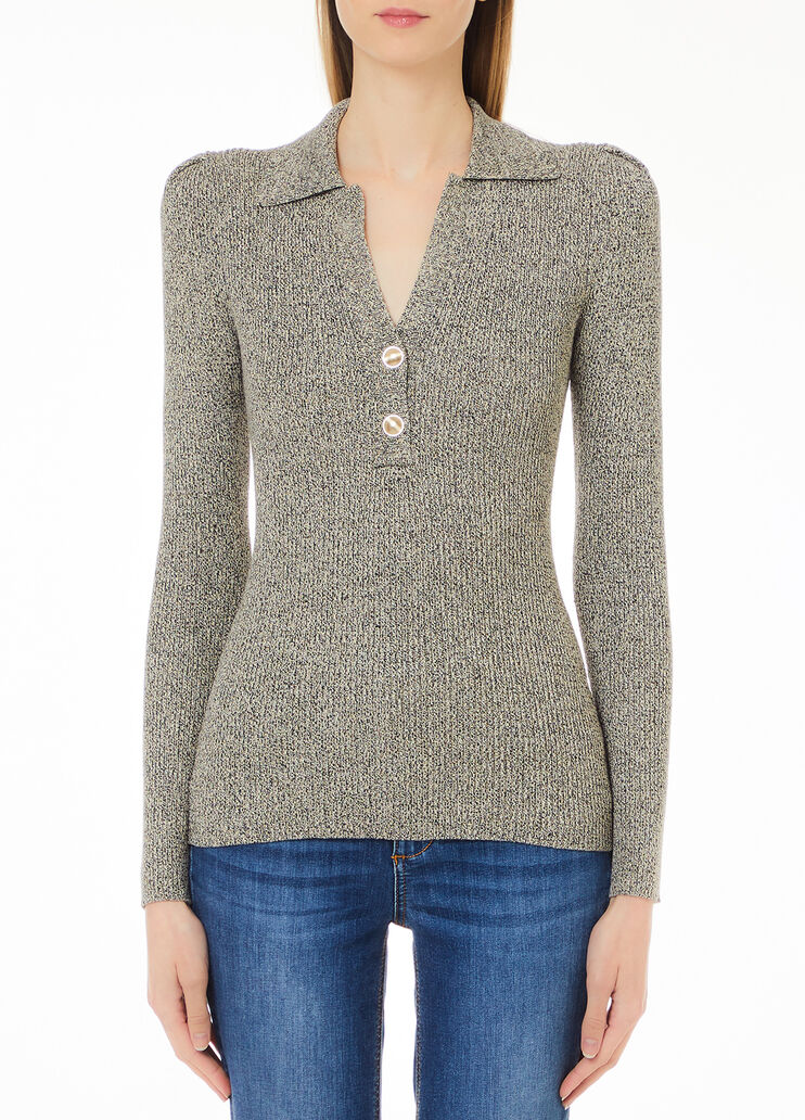 Polo in maglia lurex® grigio Liu Jo - medium