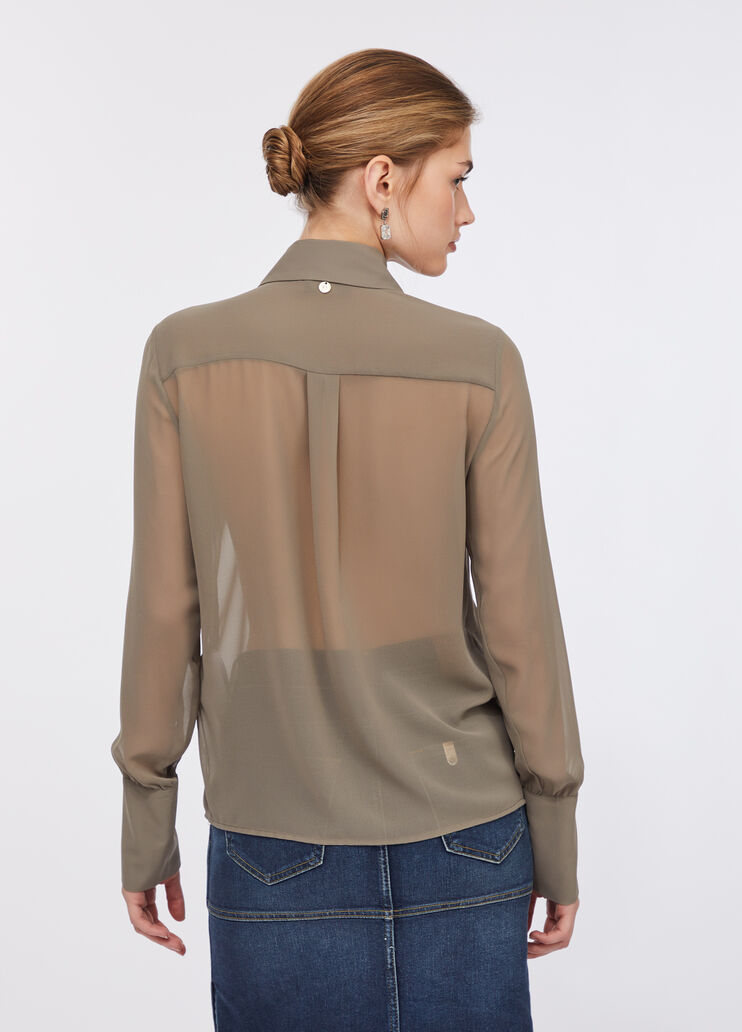 Camicia con perle asparago Liu Jo - large image number 1