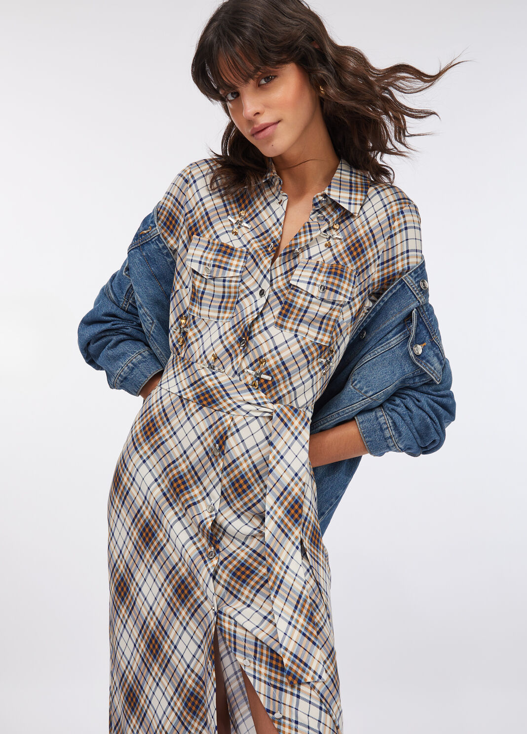 Long chequered dress check Liu Jo - large image number 2