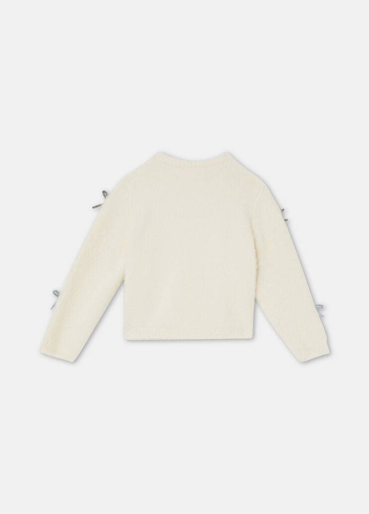 Pullover mit kleinen Schleifen Weiß/Flocken Liu Jo - large image number 3