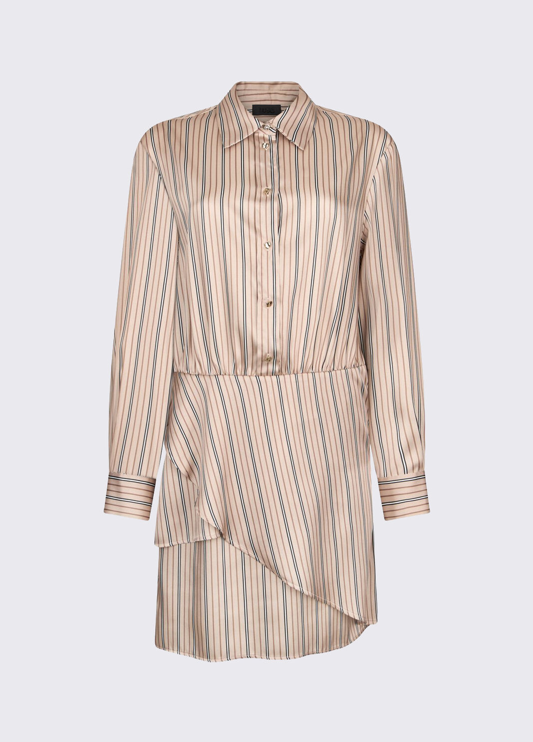 Kurzes Kleid mit Streifen Beige Liu Jo - large image number 6