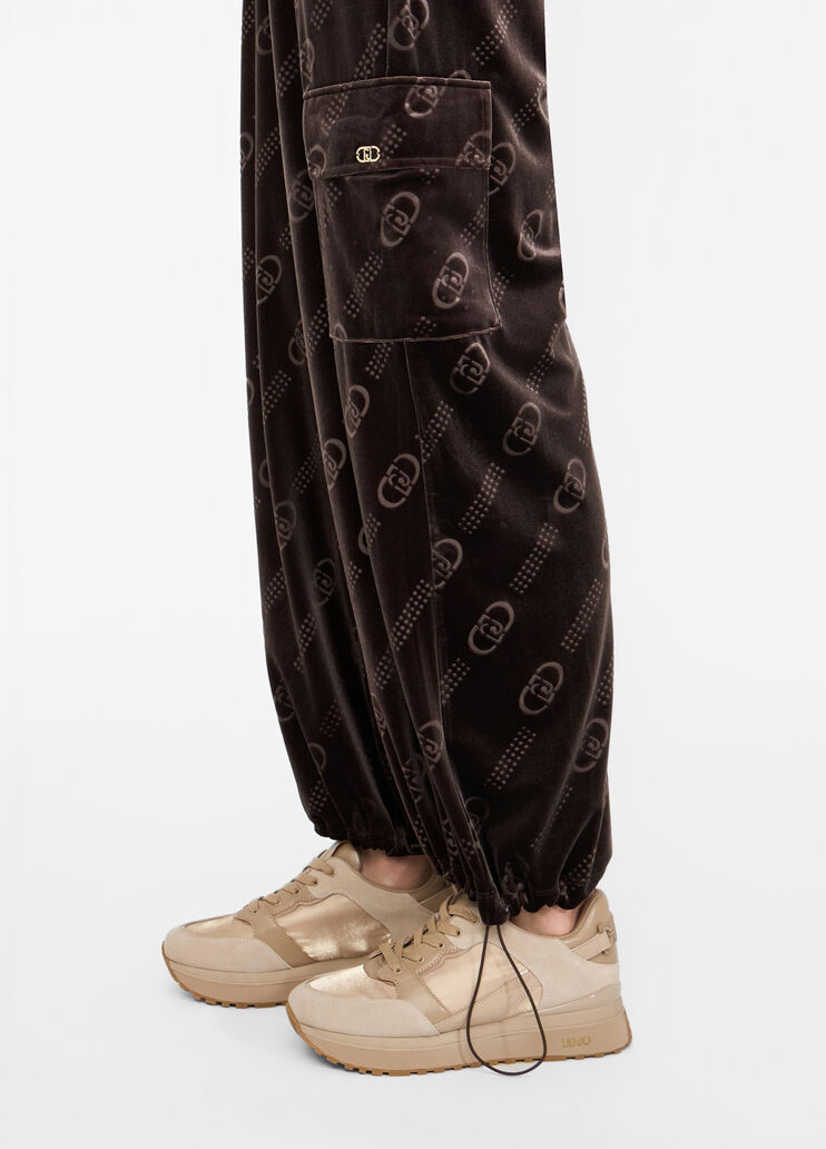 Chenille jogging pants chocolate/liu jo Liu Jo - large image number 3