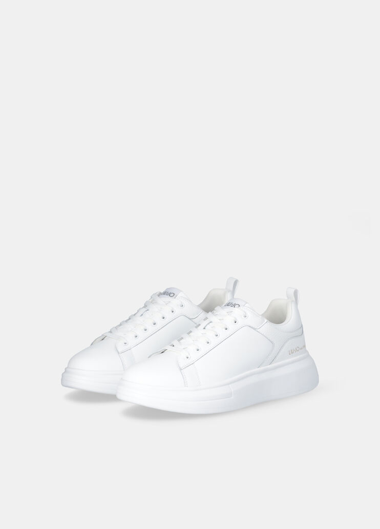 Leather platform sneakers white Liu Jo - large image number 1