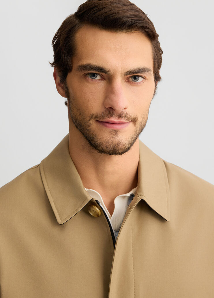 Men's beige trench coat beige Liu Jo - large image number 2 Men's beige trench coat beige Liu Jo - large image number 2