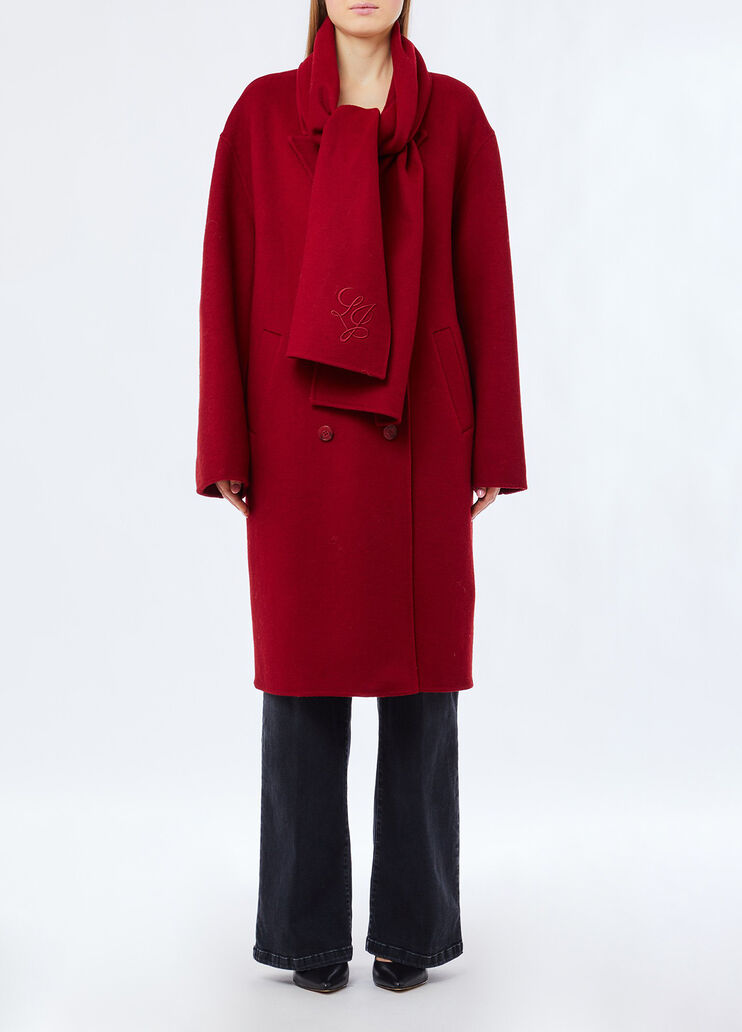 Wool coat with scarf red Liu Jo - medium