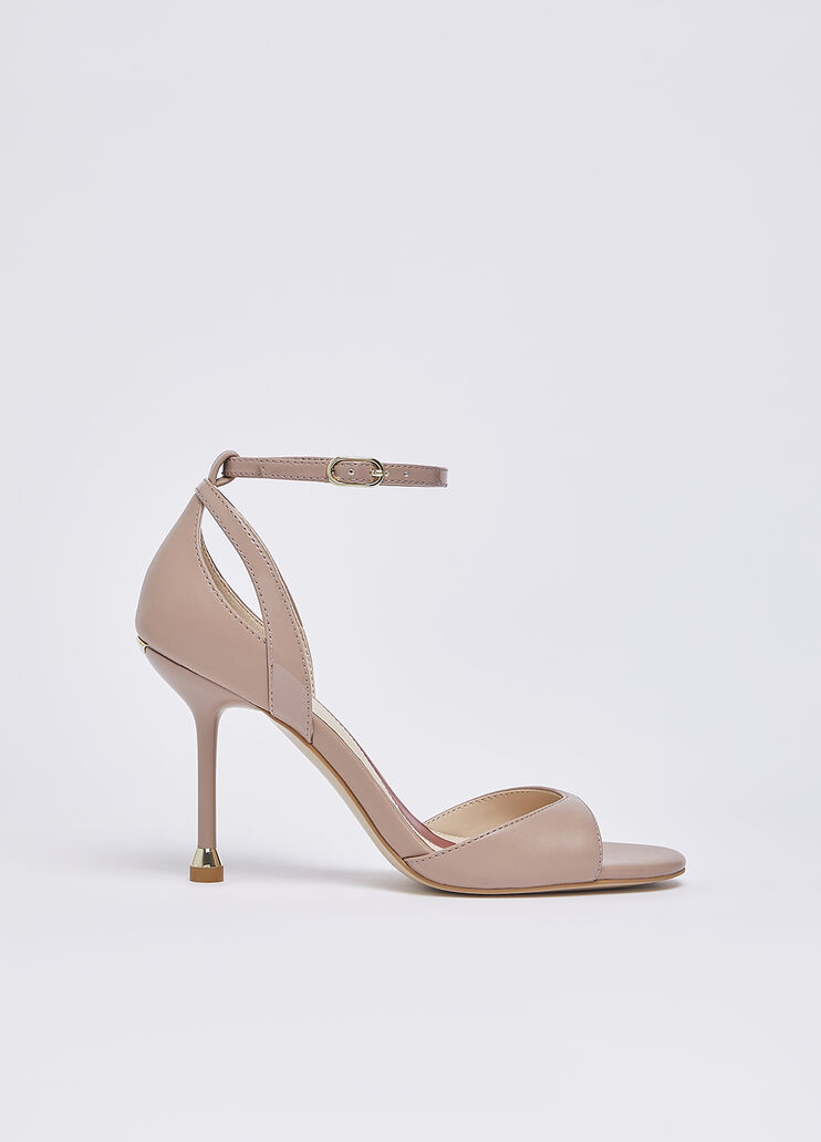 Sandalen aus Nappaleder mit Absatz nude Liu Jo - medium
