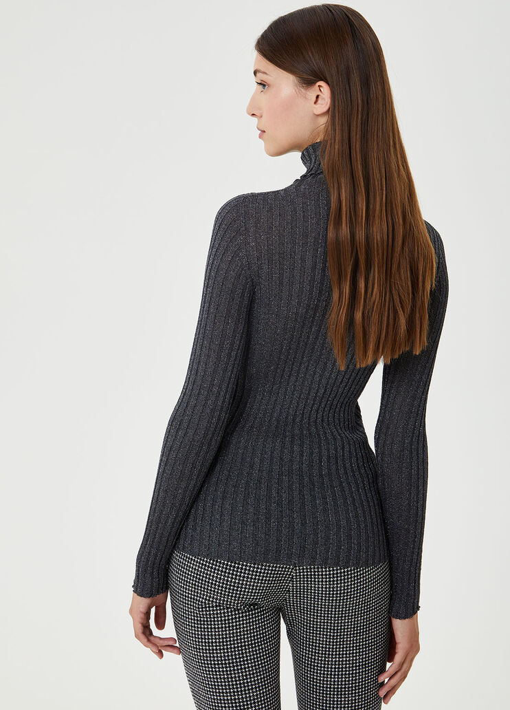 Lurex® turtleneck Grey Liu Jo - large image number 1