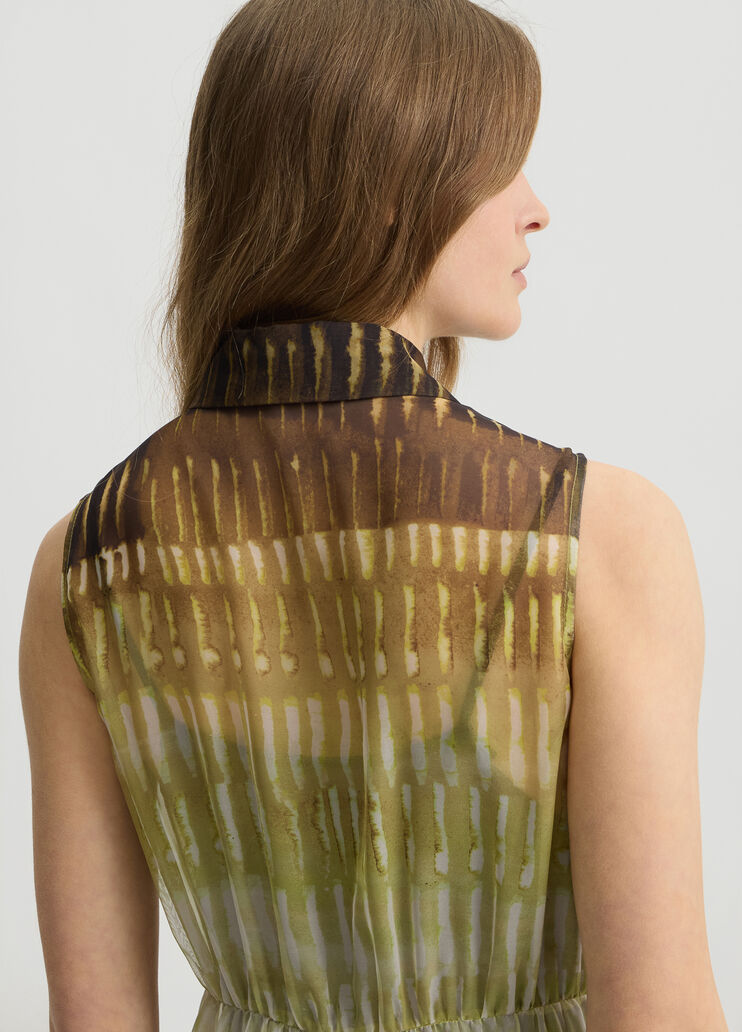 Printed chiffon shirt dress green Liu Jo - large image number 4 Printed chiffon shirt dress green Liu Jo - large image number 4