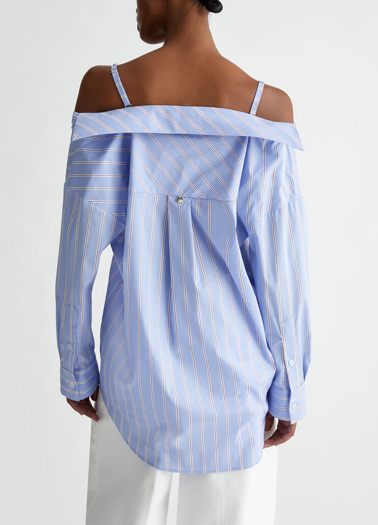 Schulterfreie Bluse azurblau Liu Jo - large image number 1