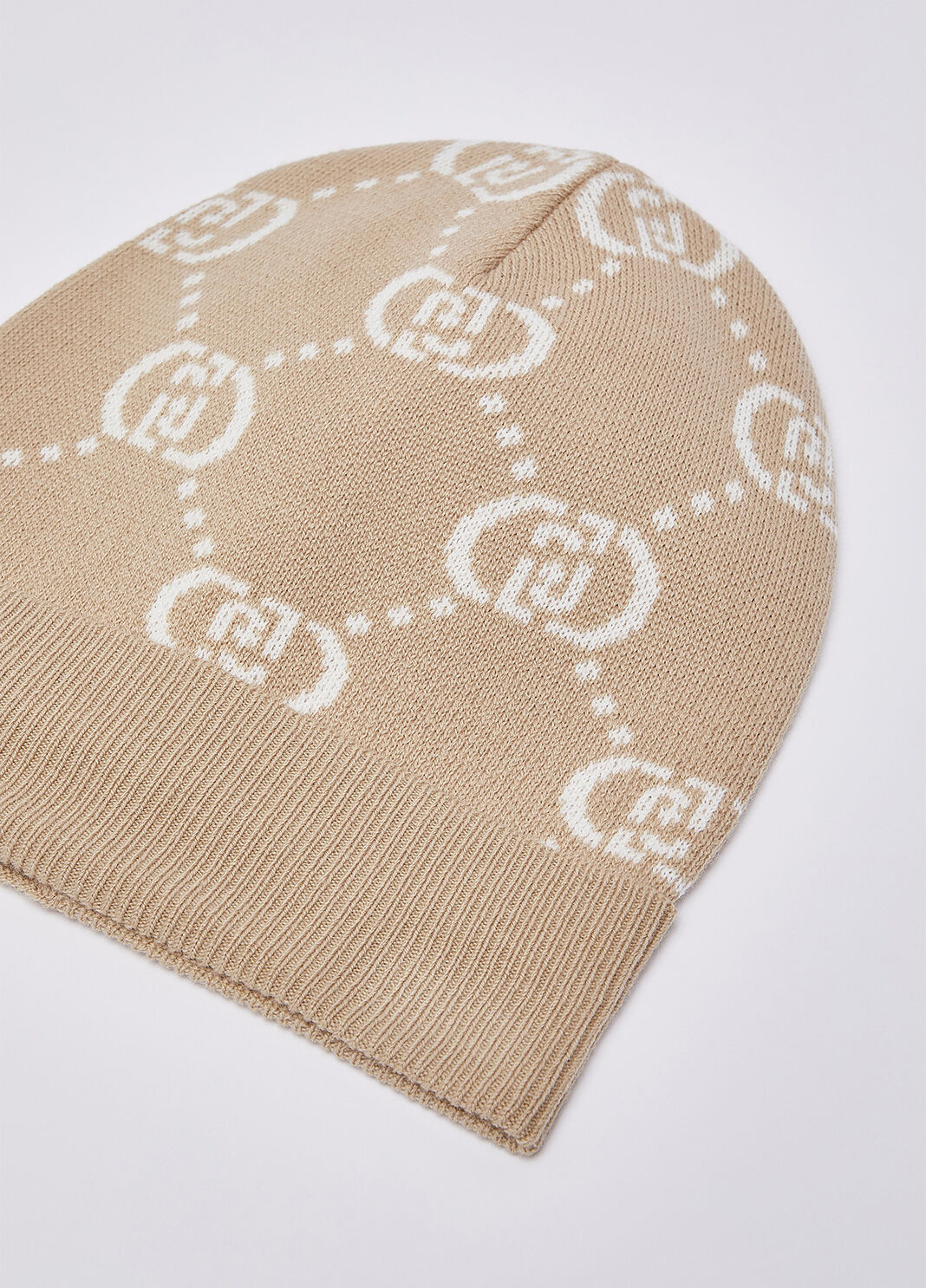 Knit Hat with Rhinestones beige Liu Jo - large image number 3