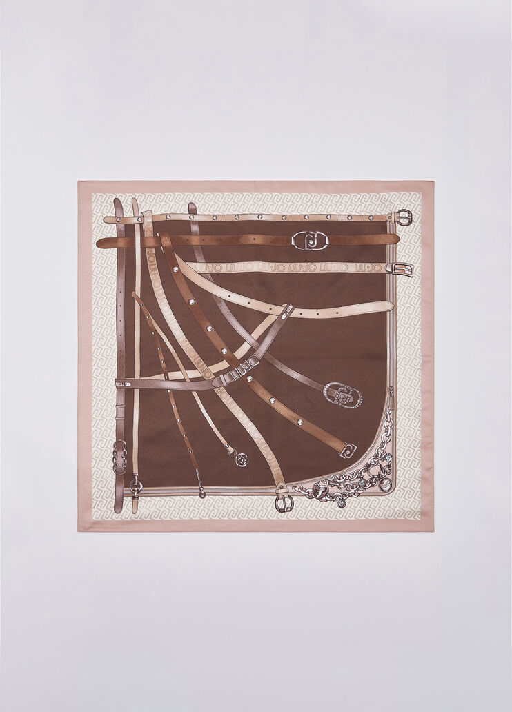 Small foulard with print dark brown Liu Jo - medium