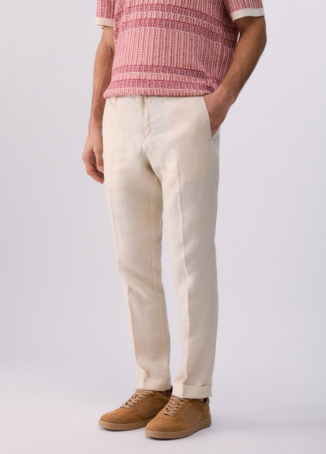 Pantal&oacute;n 100&nbsp;% lino blanco Liu Jo - large image number 0